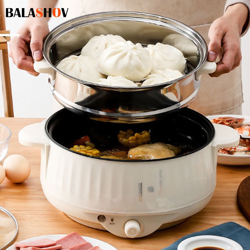 Crepe Pan Nonstick - Olla eléctrica multiusos de 220V para