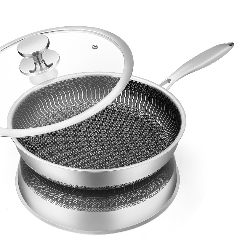 Crepe Pan Nonstick - Sartén de acero inoxidable LMETJMA, sartén