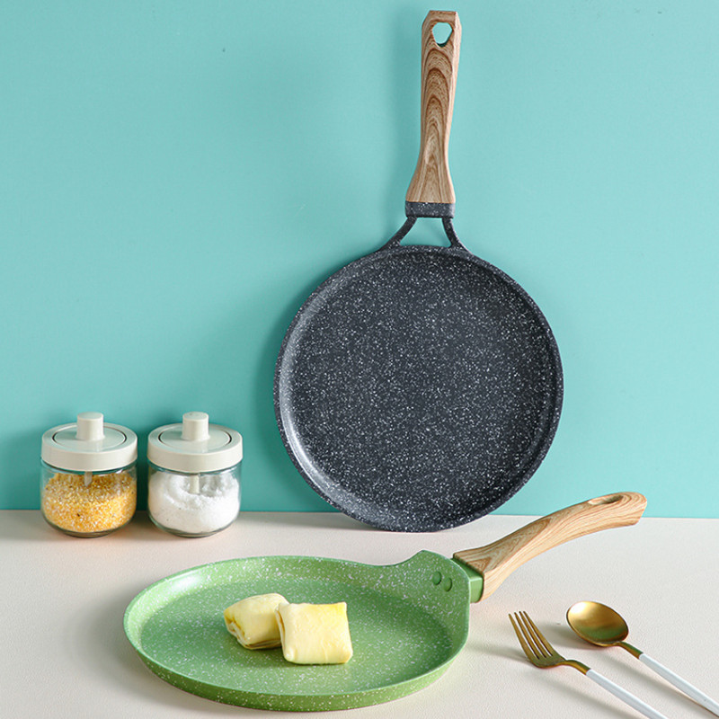 Crepe Pan Nonstick - Sartén antiadherente con mango de madera