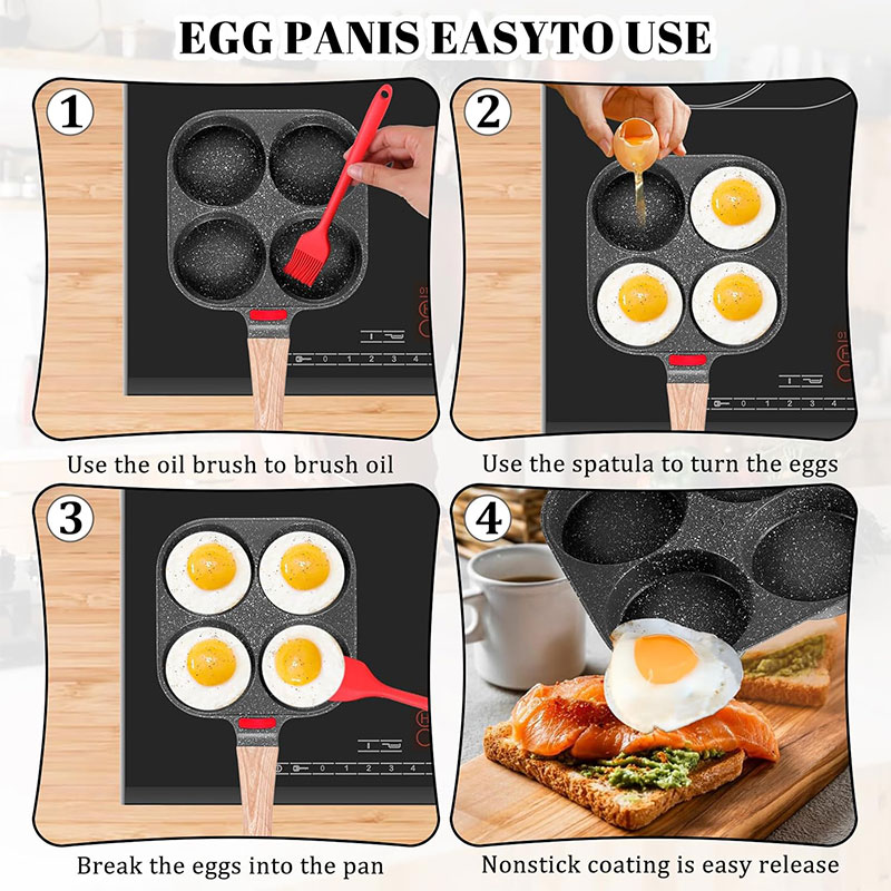 Sartén para huevos profunda co - Crepe Pan Nonstick reseña y precio