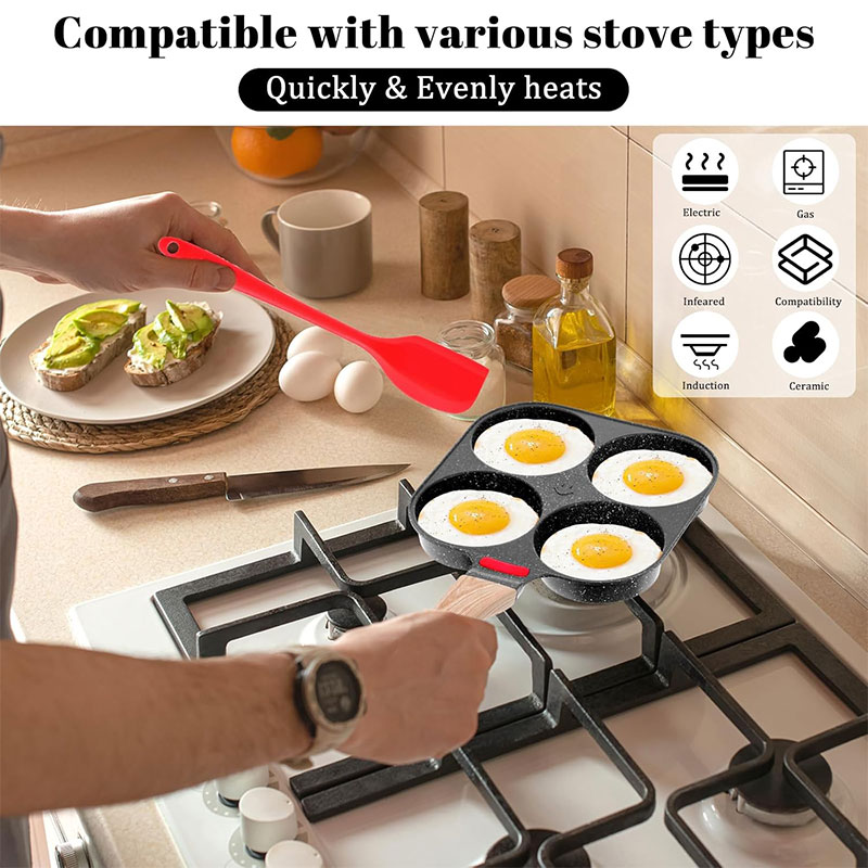 Sartén para huevos profunda co - Crepe Pan Nonstick reseña y precio