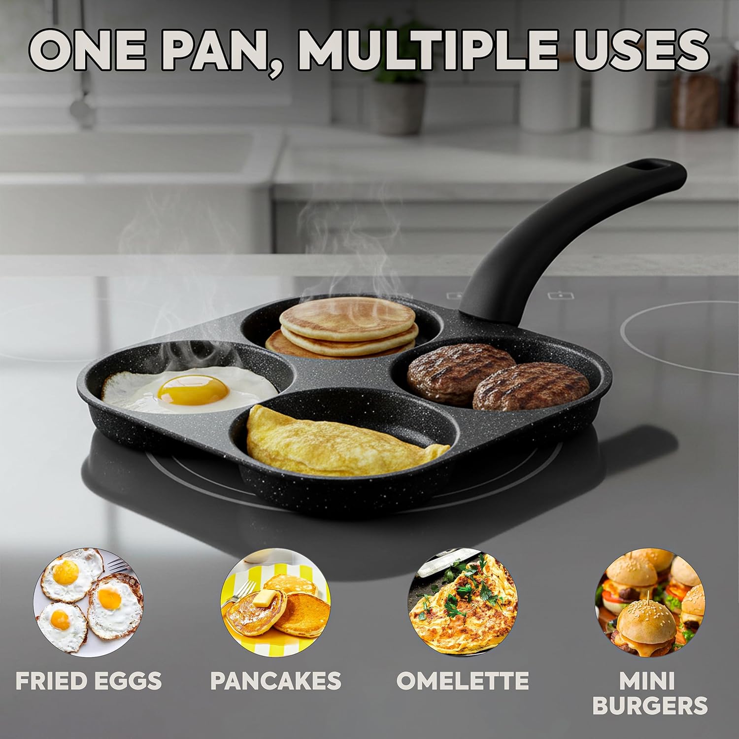 Sartén Antiadherente para Huev - Crepe Pan Nonstick reseña y precio